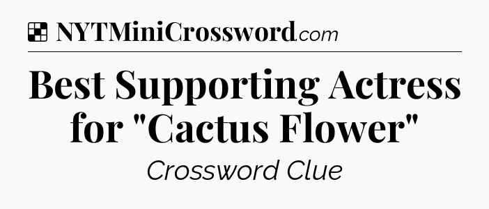 Solution: Best Supporting Actress for 