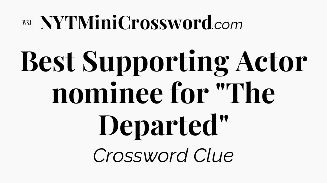 Best Supporting Actor nominee for 
