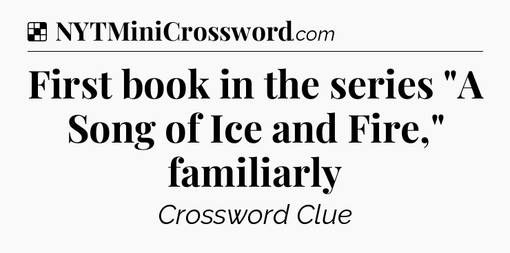 Solution: First book in the series 