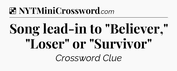 Solution: Song lead-in to 