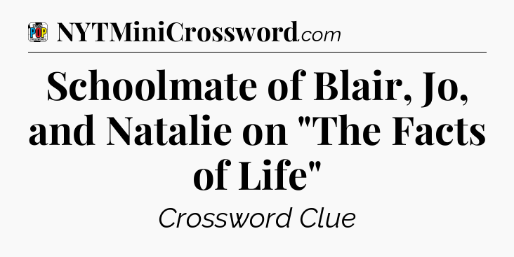 Schoolmate of Blair, Jo, and Natalie on 