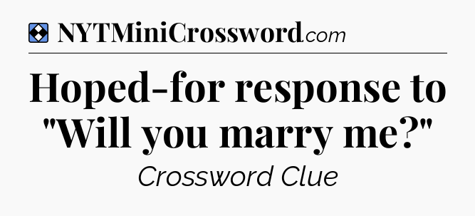 Solution: Hoped-for response to 