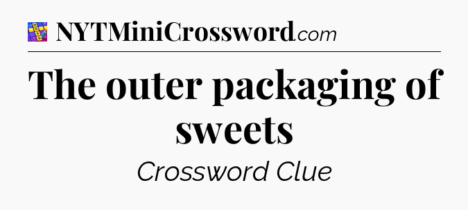 The outer packaging of sweets Codycross