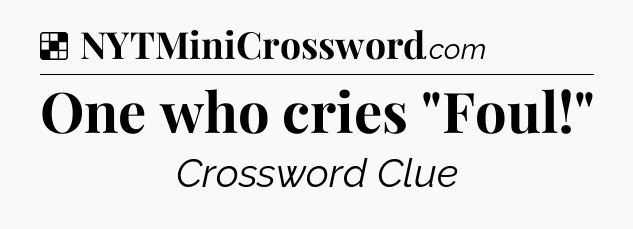 Solution: One who cries 