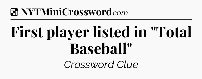 Solution: First player listed in 