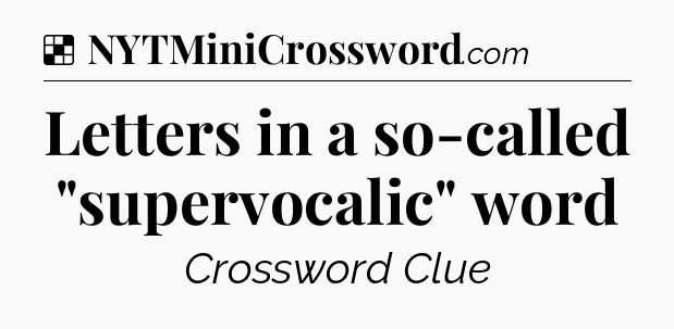 Solution: Letters in a so-called 