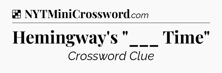 Solution: Hemingway's 