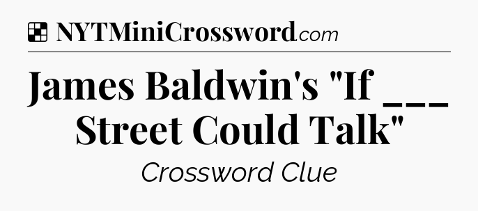 Solution: James Baldwin's 