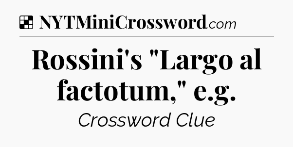 Solution: Rossini's 