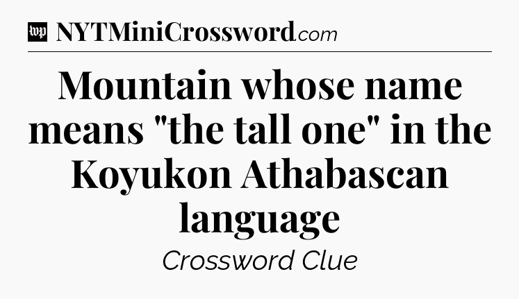 Mountain whose name means 