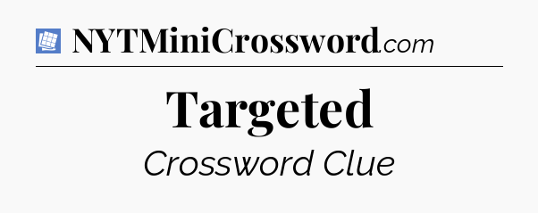 Targeted Puzzle Page Crossword Clue