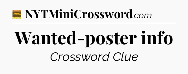 Wanted-poster info - Eugene Sheffer Crossword