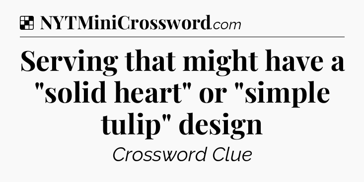 Solution: Serving that might have a 