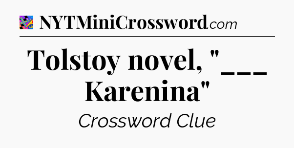 Tolstoy novel, 