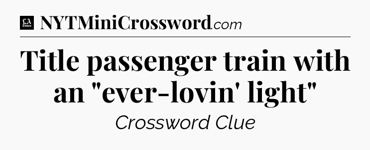 Title passenger train with an 