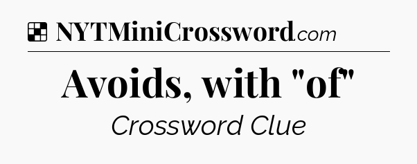 Solution: Avoids, with 