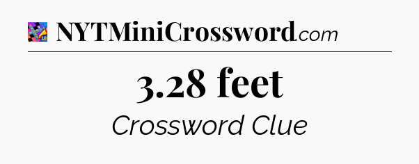 3.28 feet Crossword Clue