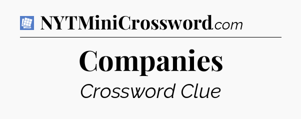 Companies Puzzle Page Crossword Clue