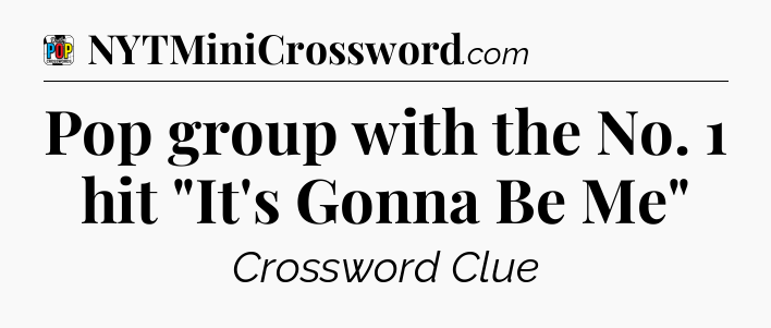 Pop group with the No. 1 hit 