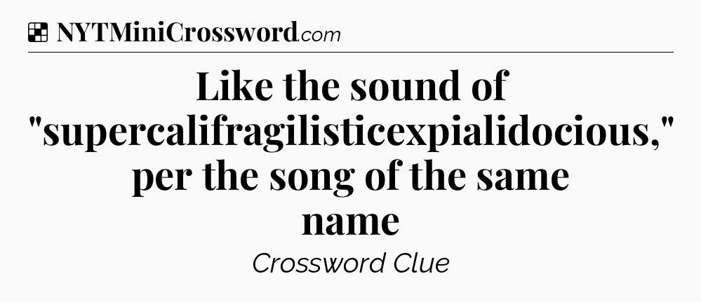 Solution: Like the sound of 