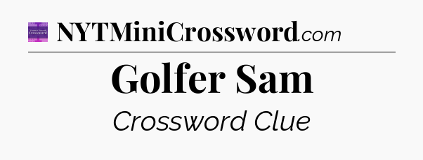 Golfer Sam - Thomas Joseph Crossword