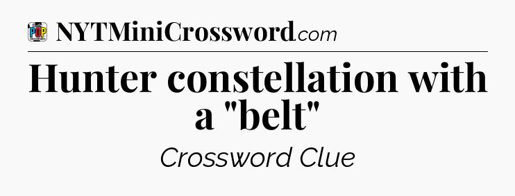 Hunter constellation with a 