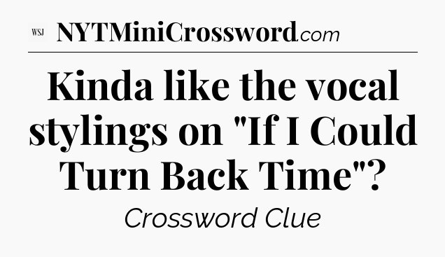 Kinda like the vocal stylings on 