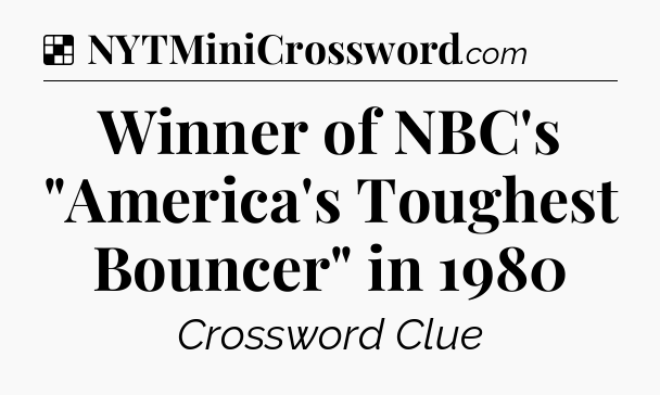 Solution: Winner of NBC's 