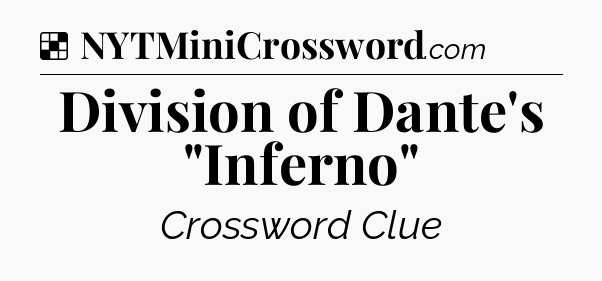 Solution: Division of Dante's 