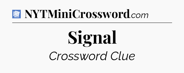 Signal Puzzle Page Crossword Clue