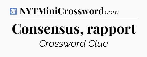 Consensus, rapport Puzzle Page Crossword Clue