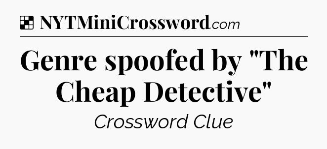 Solution: Genre spoofed by 