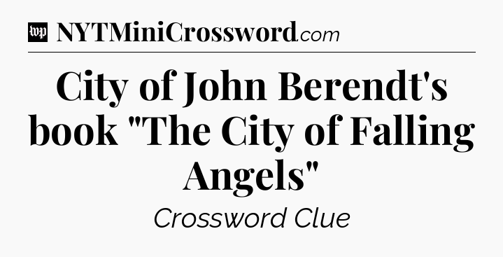 City of John Berendt's book 