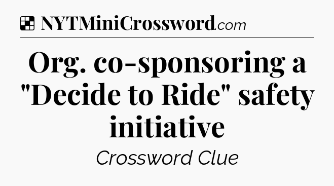 Solution: Org. co-sponsoring a 