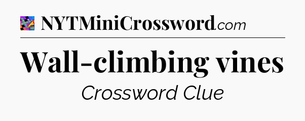 Wall-climbing vines Crossword Clue