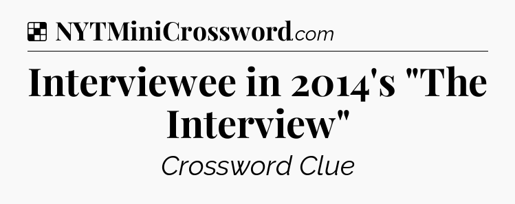 Solution: Interviewee in 2014's 