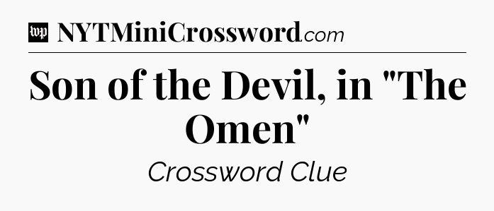 Son of the Devil, in 