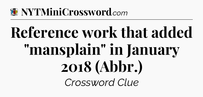 Reference work that added 