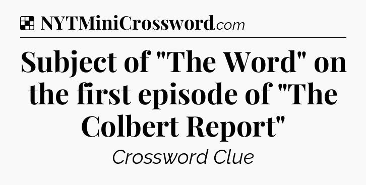 Solution: Subject of 