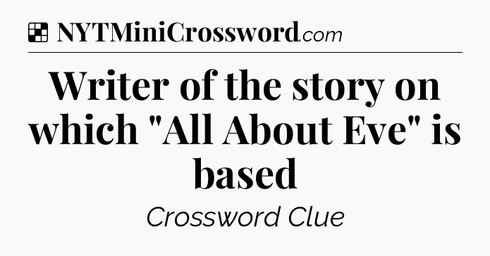 Solution: Writer of the story on which 