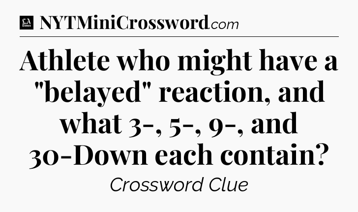 Athlete who might have a 