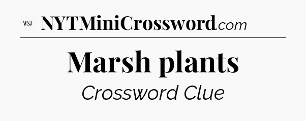 Marsh plants - WSJ Crossword