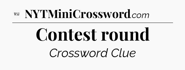 Contest round - WSJ Crossword