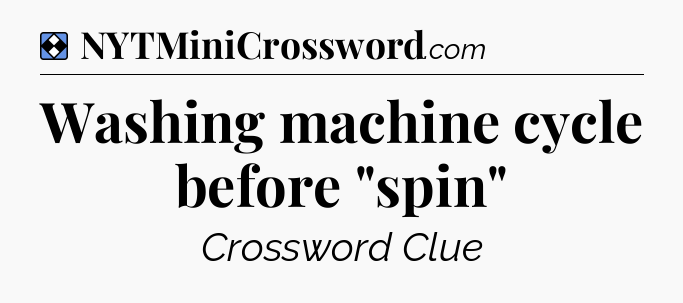 Solution: Washing machine cycle before 