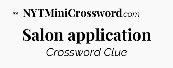 Salon application - WSJ Crossword