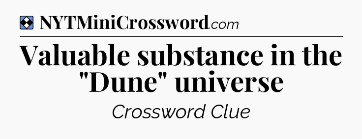 Solution: Valuable substance in the 