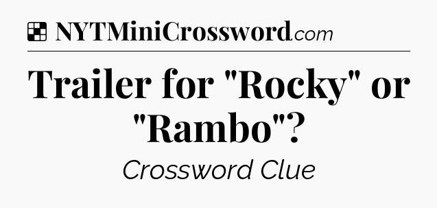 Solution: Trailer for 