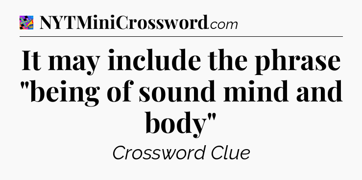 It may include the phrase 