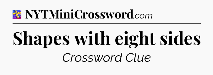 Shapes with eight sides Codycross