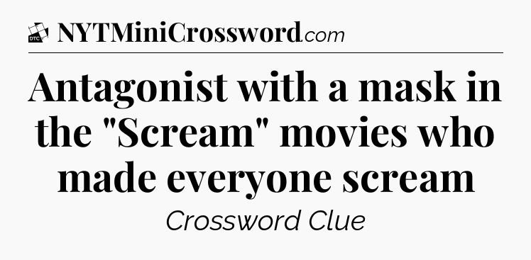 Antagonist with a mask in the 